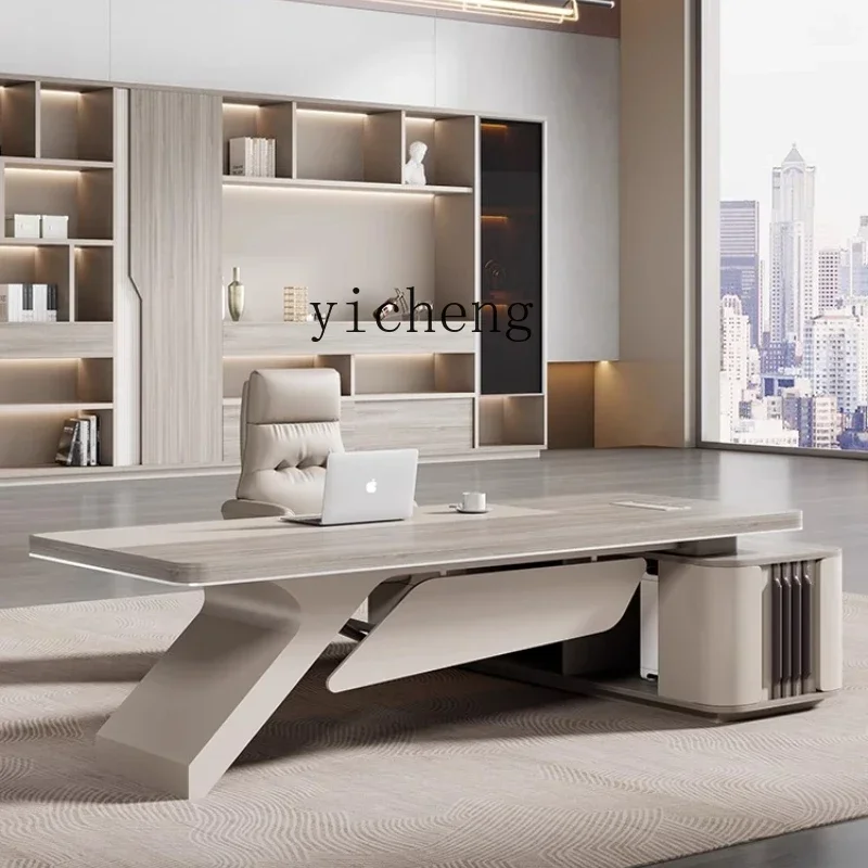 HYS office boss table simple modern manager table atmosphere large desk office table and chair combination