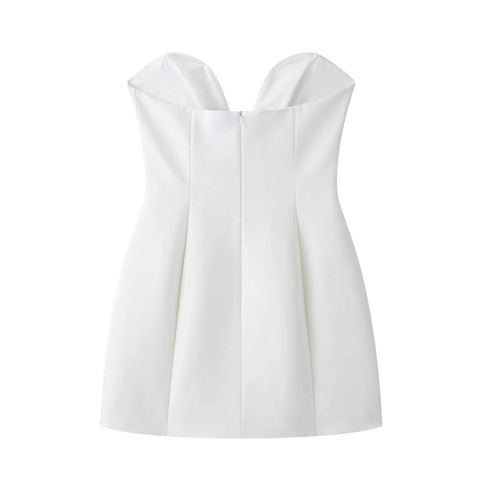 European And American Style 2025 Spring New Women's Clothing Design With Off Shoulder Heart-shaped Low Neck Short Dress