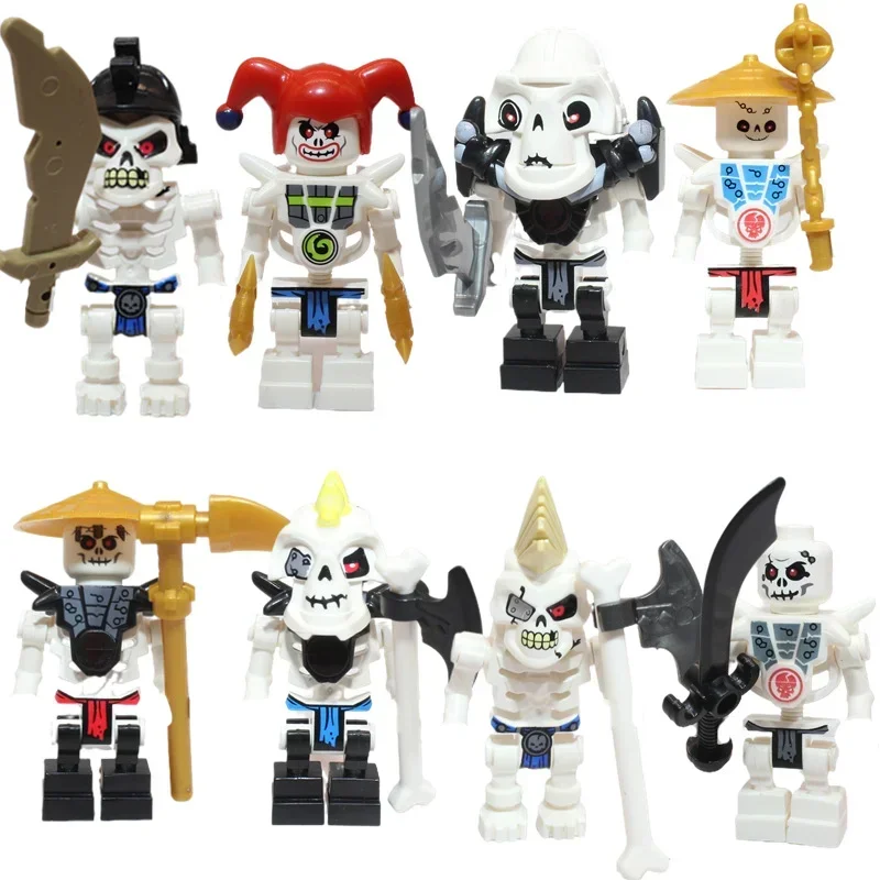 8Pcs/Set Anime Ninja Figurki Morro Nadakhan Lloyd Kai Jay Zane Cole Nya Building Blocks Mini Action Figures Bricks Toys Gift