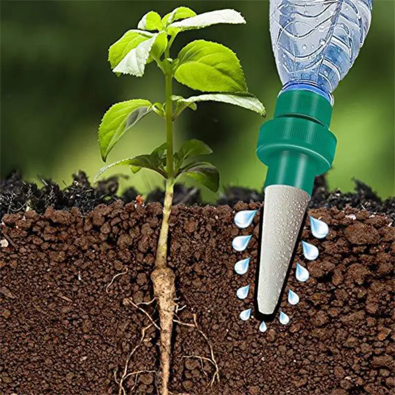 Dispensador de agua de plástico para plantas de riego, gotero de flujo de agua, sistema de riego automático para jardín, herramientas para el hogar,