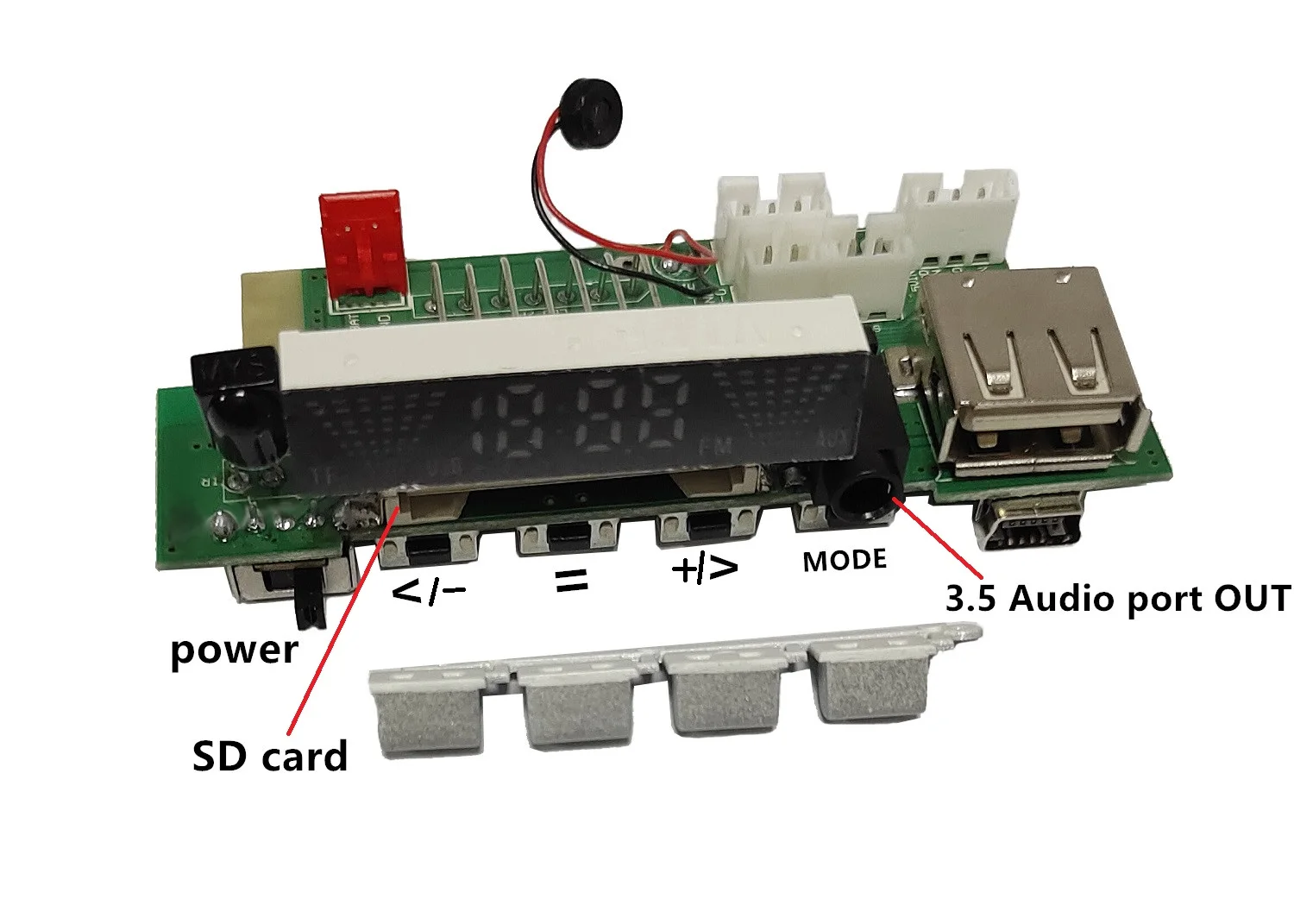 5V Bluetooth TWS 3W+3W Digital Display Player Lntelligent Bluetooth Recording Power Amplifier PCBA MP3 Recording Decoder