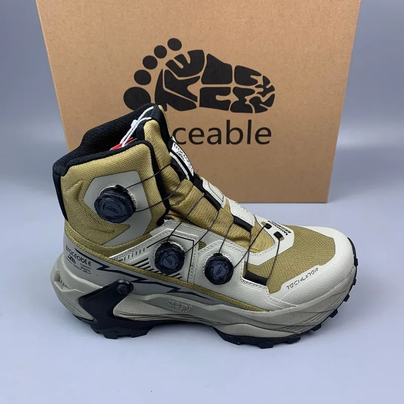 Original Brand Comfortable Anti Slip Hiking Shoe Top Quality Wearable Mountain Climbing Footwear Quick Lacing Trecking Boots