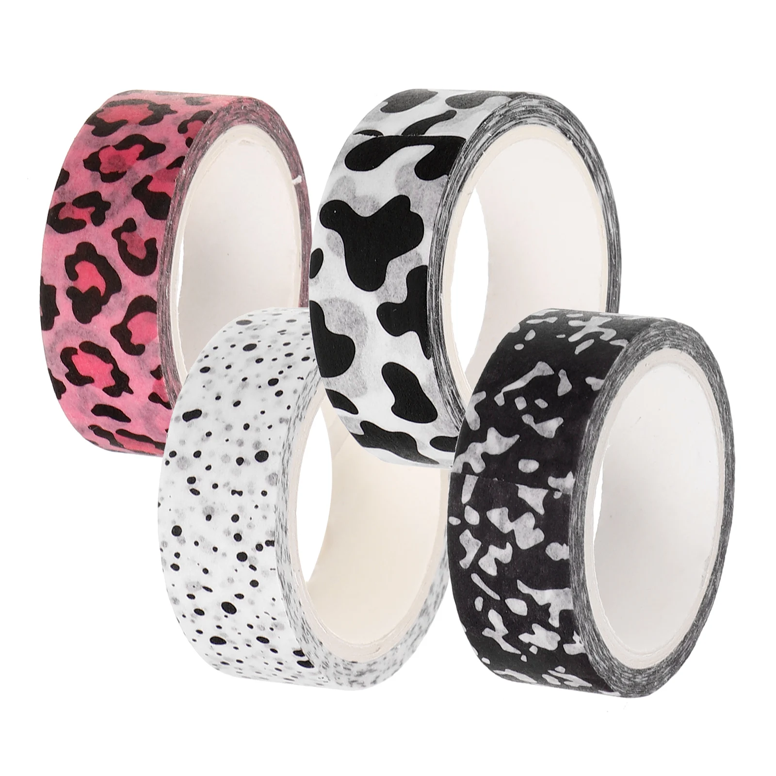 

4pcs 4 Rolls Retro Printed Scrapbook Tape Washi Tape Diy Notebook Journal Decorative Adhesive Rolls Lightweight Easy-Cut Craft