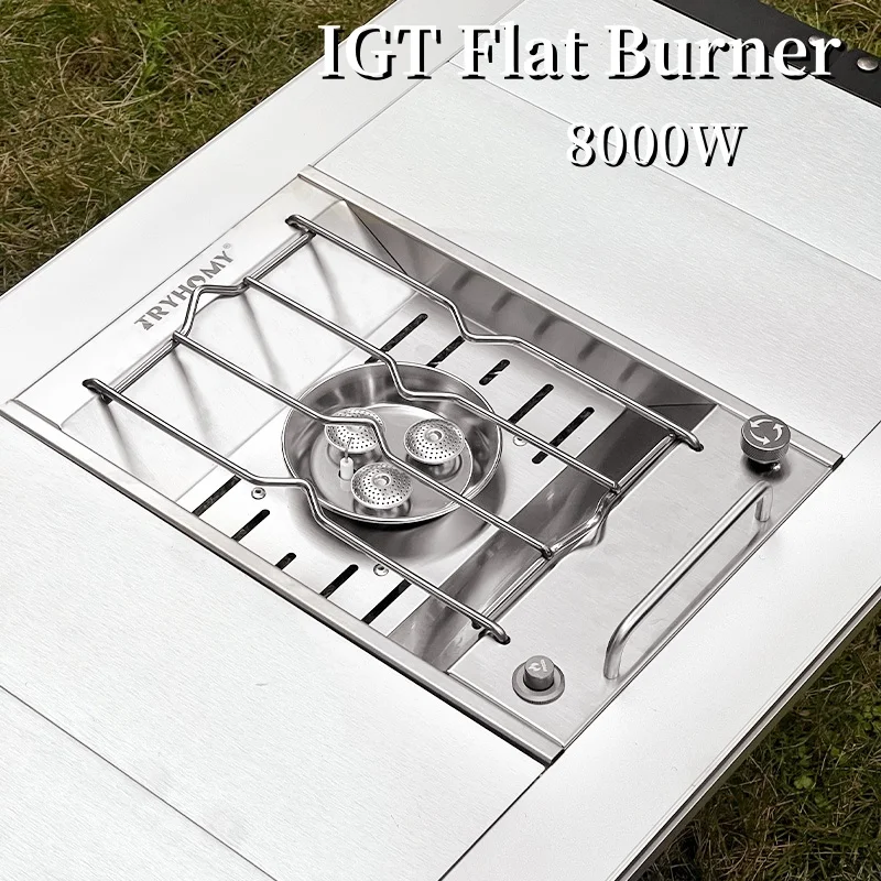 Camping Gas Stove IGT Flat Burner Igt 1 Unit Stove 8000W High Power IGT Gas Burner Gas Furance Outdoor Kitchen