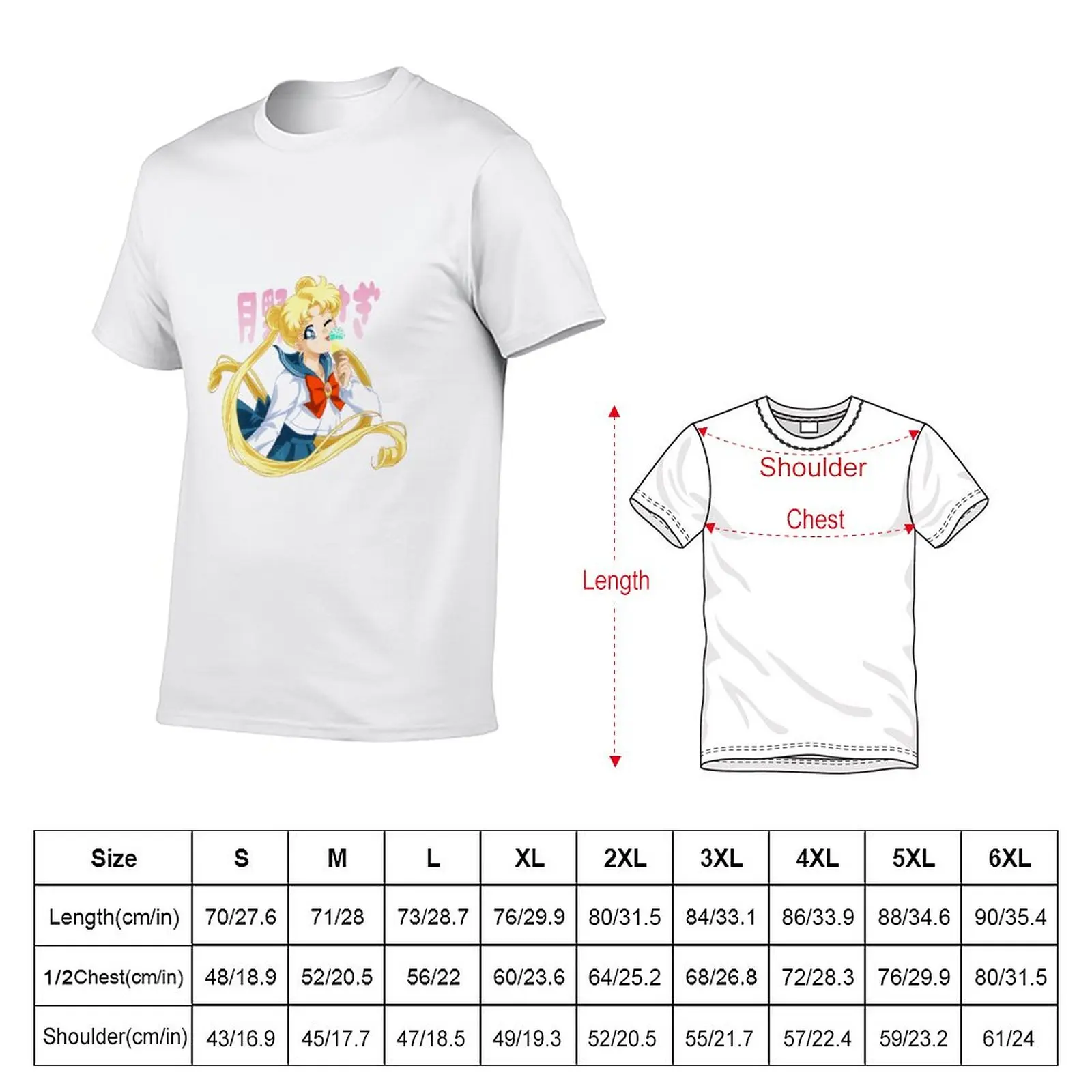 Usagi Tsukino T-Shirt for a boy summer clothes customizeds mens t shirt