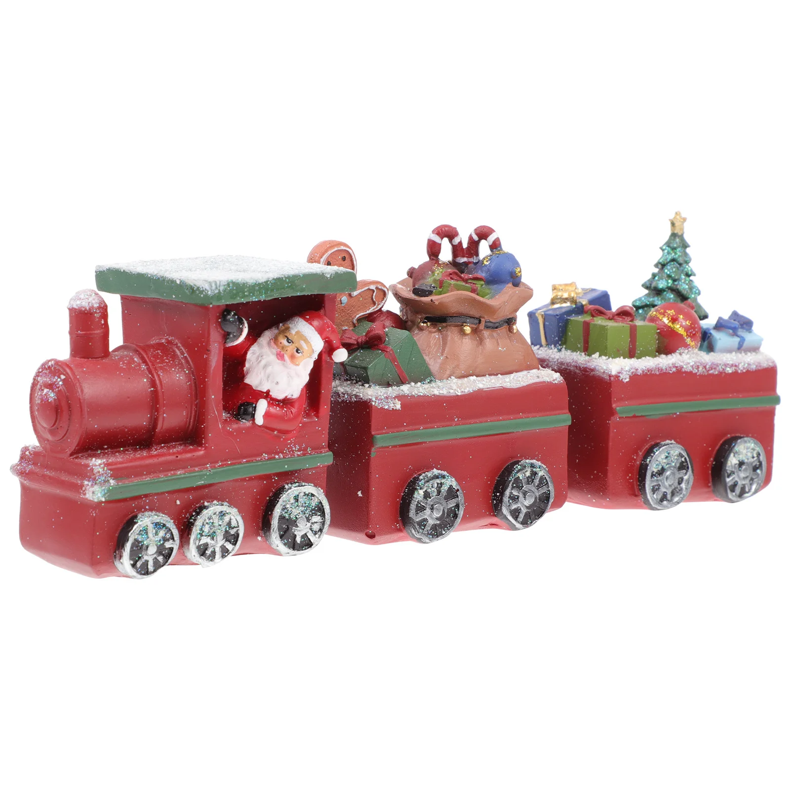 

1Pcs Resin Mini Train Christmas Decor Advanced Color Retention Smooth Finish Holiday Desktop Decoration for Hallway Garden Room