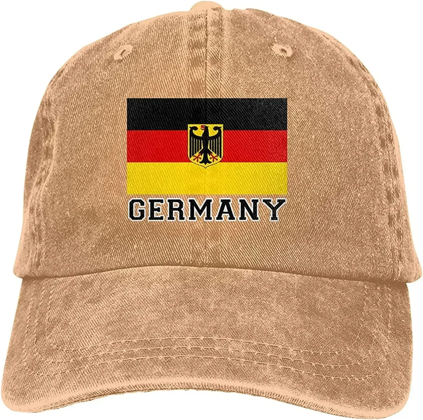 العلم الألماني للجنسين أزياء قبعة رعاة البقر القطن قبعة بيسبول قابل للتعديل