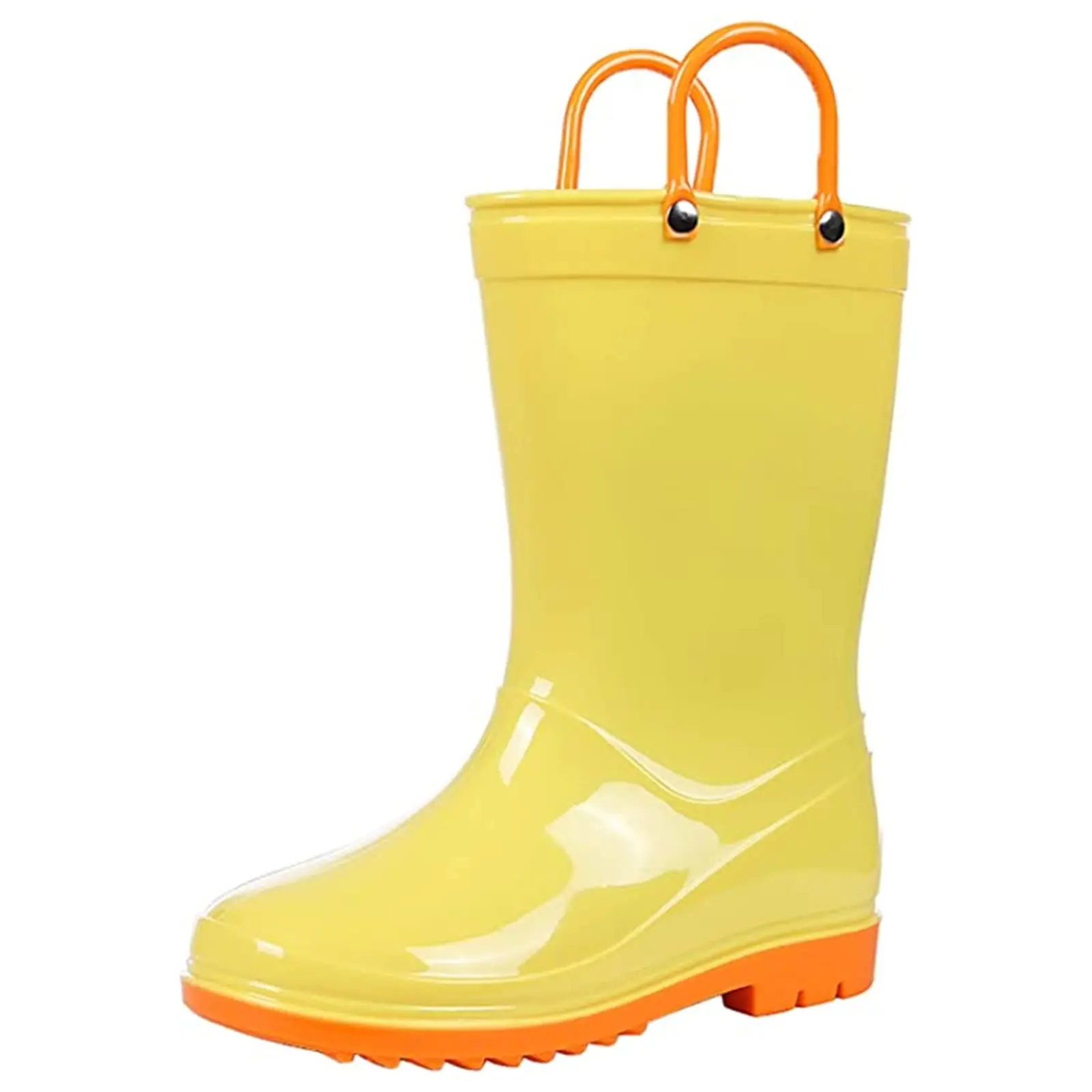 Kidmi Children Rain Boots Girls And Boys Outdoor Non-slip Rubber Rain Shoes Cute Easy Clean Kids Waterproof Boots With Handles