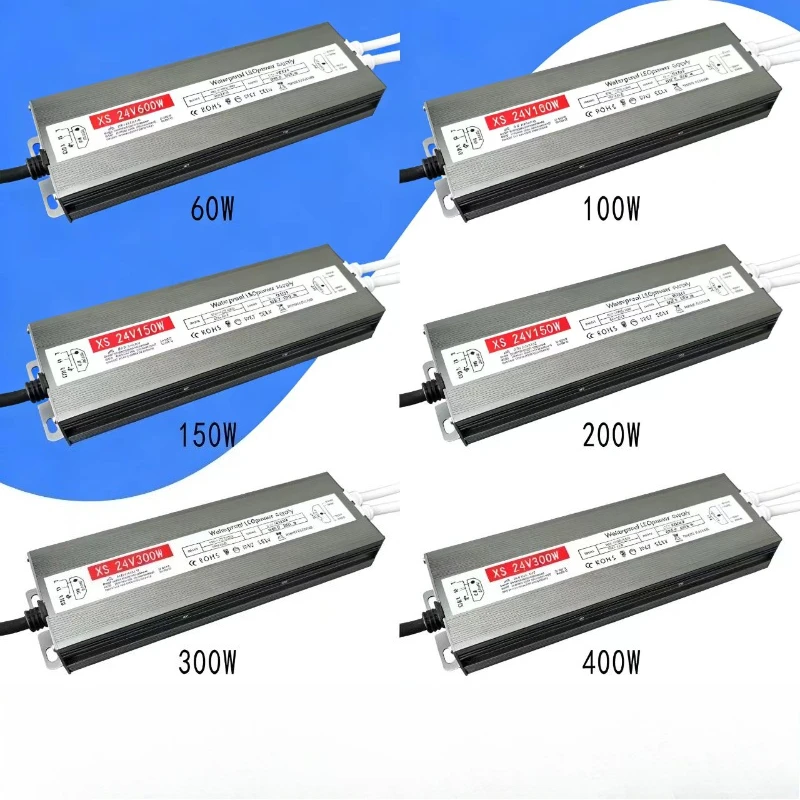 

Водонепроницаемый блок питания AC200V на DC12/24V, AC220V на AC12/24V, уличный LED-драйвер-трансформатор AC12V/24V 20W 30W 60W, DC12/24V 60-400W