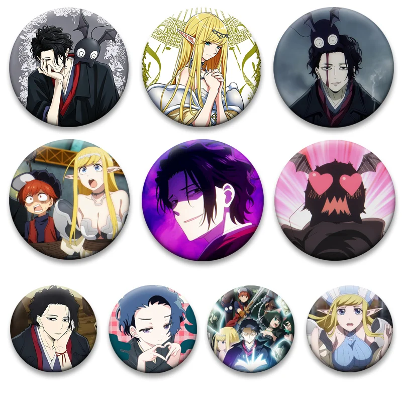 Anime No Longer Allowed in Another World Pins Sensei,Elfy,Mena Brooches Round Cartoon Badge for Backpack Accessorie Jewelry Gift