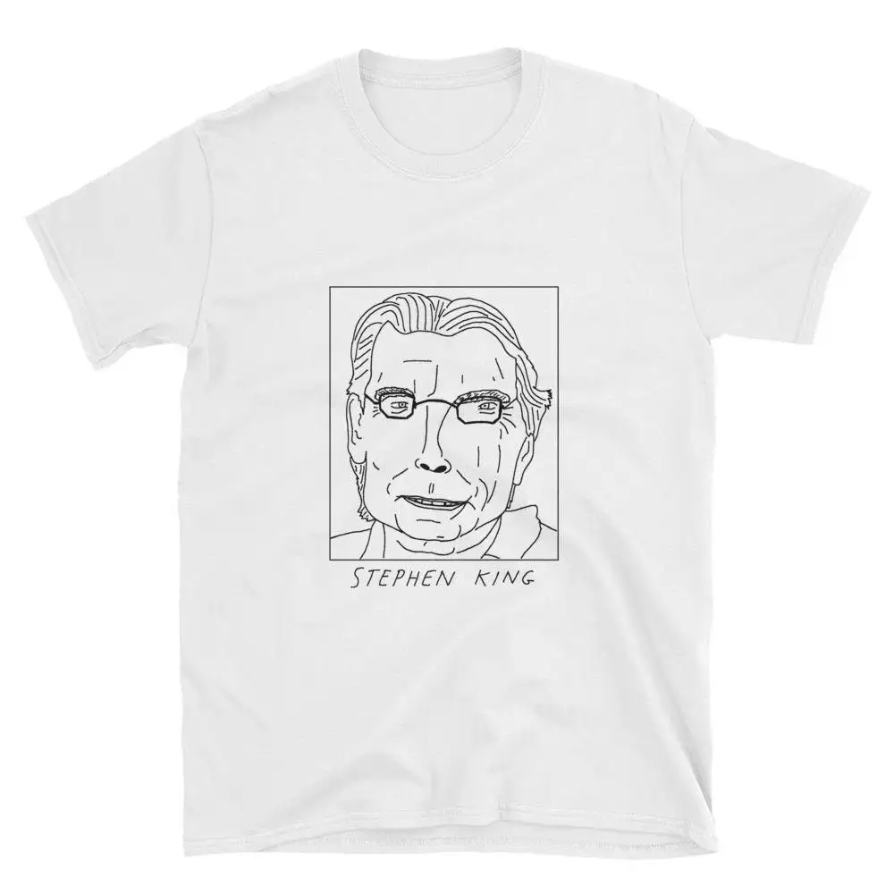 Badly Drawn Authors Stephen King T Shirt FREE Worldwide Delivery