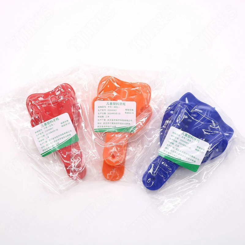 100pcs Dental Disposable Mold Plastic Impression Tray Large Medium and Small for Children