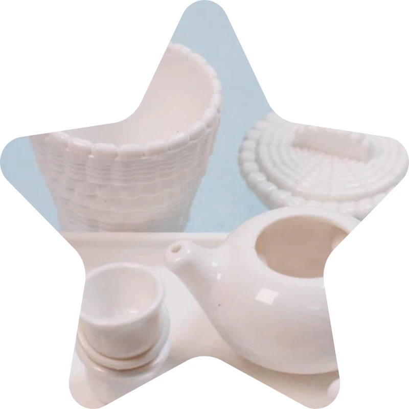 

Модель чайного сервиза для декора комнаты, украшения для кукольного домика, имитация чайника и чашки, коллекционные украшения