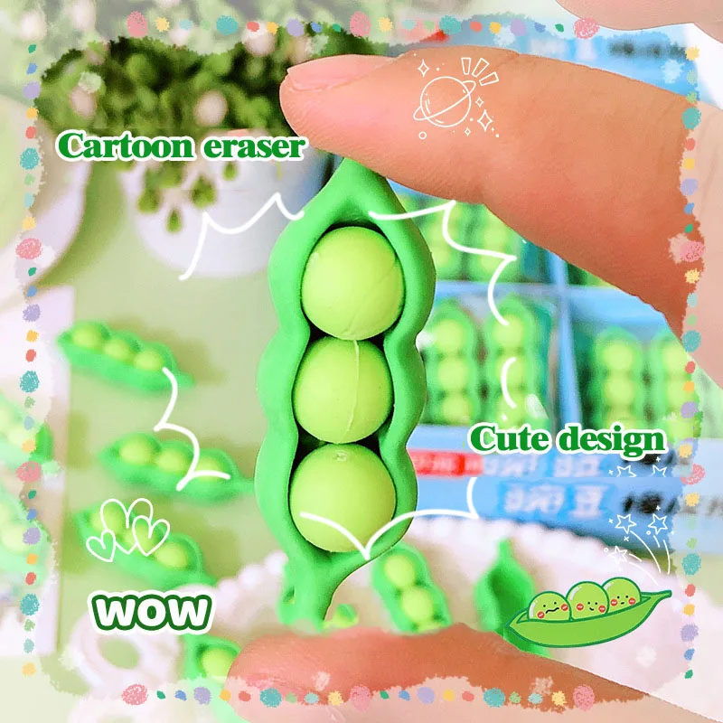 Kawaii 3 قطعة ممحاة قلم رصاص بشكل جذاب تعزيز ممحاة مطاطية مضحك لوازم مكتبية مدرسية تعزيز القرطاسية مكتب والهدايا