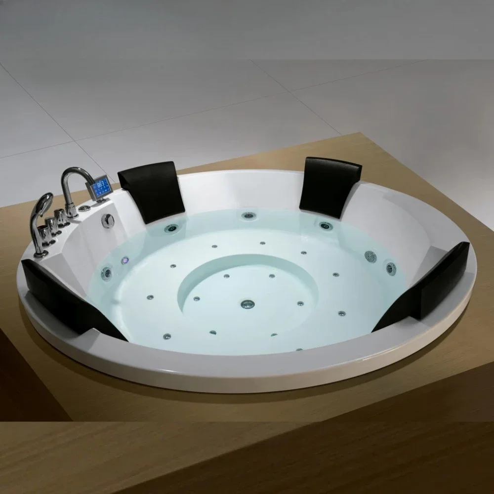 

Large 1.8m soaking tub bubble ozone spa massage nozzle modern design indoor outdoor villa spa