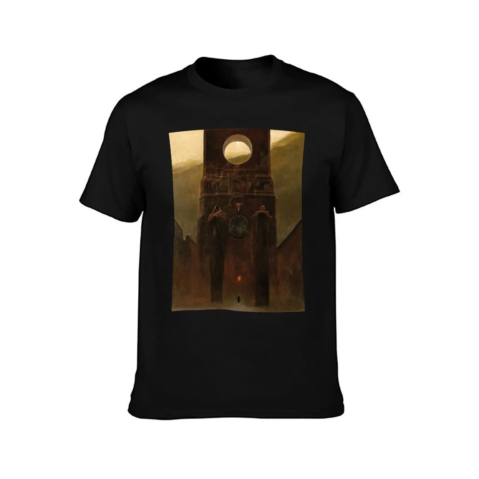 Untitled, by Zdzis?aw Beksiński T-Shirt t shirts for man graphic funny T-Shirt