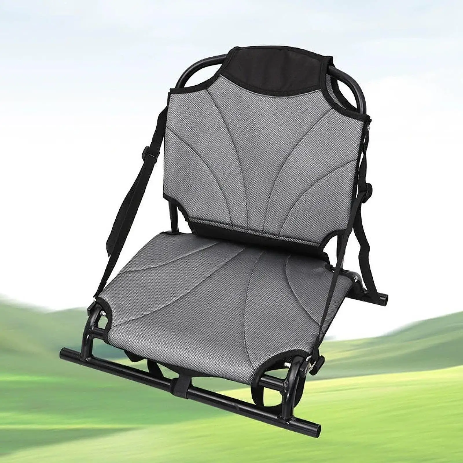 Folding Kayak Seat Pad with Back Support, Versatile Fishing Seat, Outdoor Chair for Canoeing Fishing Paddle Board Kayaking