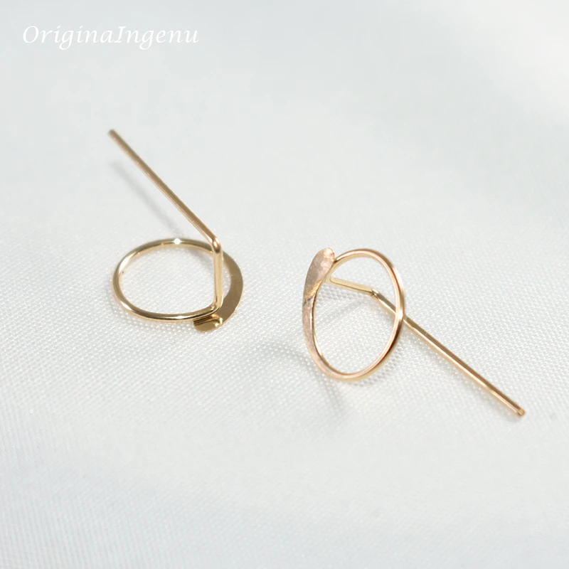 925 Silver Real Piercing Earrings Handmade Jewelry Gold Filled Jewelry Punk Oorbellen Boho Minimalist Earrings for Women