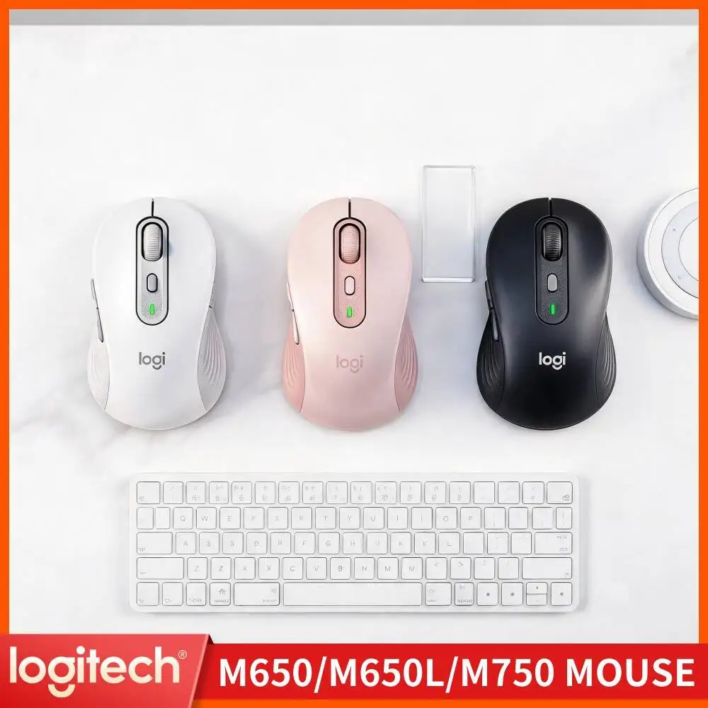 Logitech M650/M650L Ergonomic Mouse - SilentTouch Tech, Soft Thumb Area, Multi-Platform Compatibility, 24-Month Battery