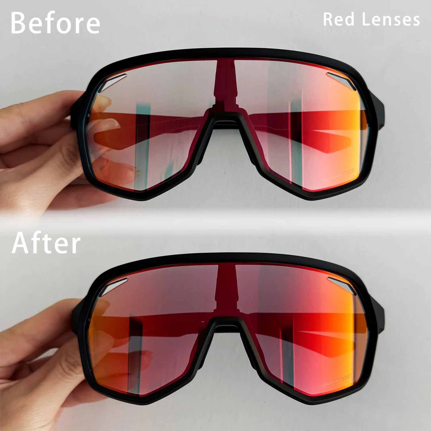 

Sports Sunglasses for Men & Women - Cycling Glasses for Mountain Bike, Running, Driving - Lightweight Anti-Fog Bicycle Goggles