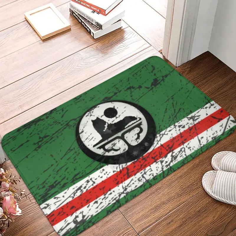 

Custom Ichkeria Chechen Flag Front Door Mat Anti-Slip Indoor Absorbent Doormat Kitchen Balcony Entrance Rug Carpet