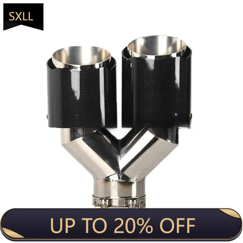 

SXLL High Quality Performance 304 Stainless Steel Carbon Fiber Accrapovich Exhaust Pipe Exhaust System Muffler Exhaust Tip