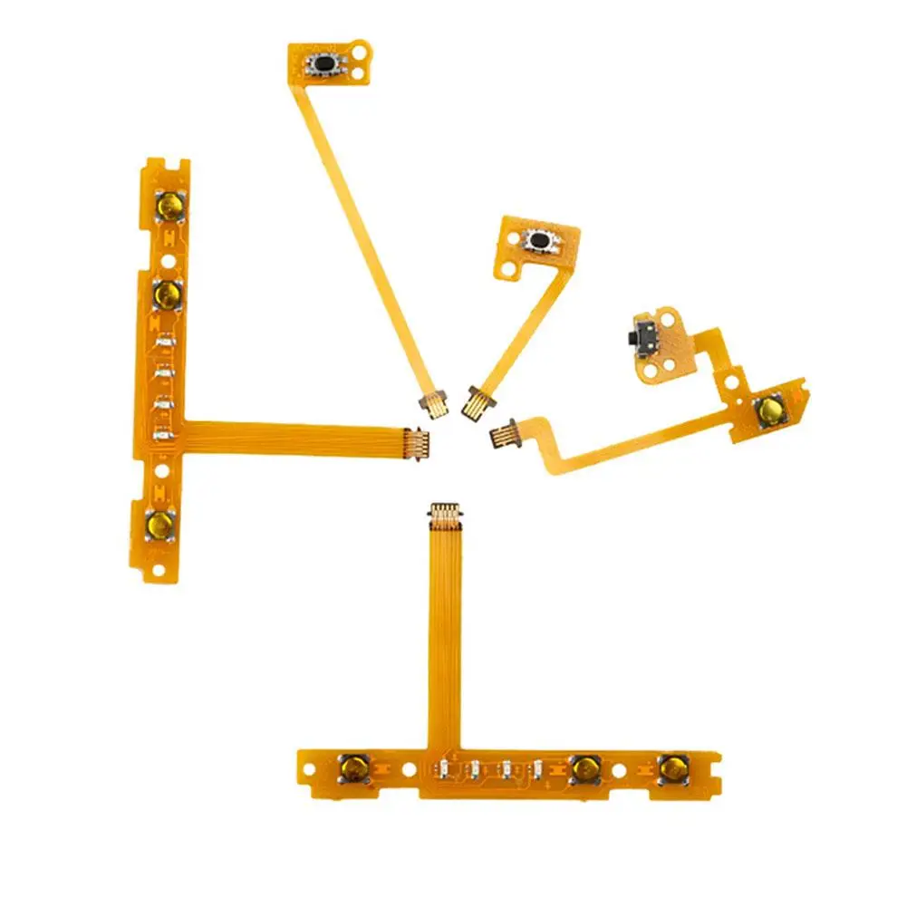 Bagian Pengganti Kabel Fleksibel Pita Kunci Tombol 5in1 ZL ZR L SL SR untuk Pengontrol Nintendo NS Joy Con F0V8