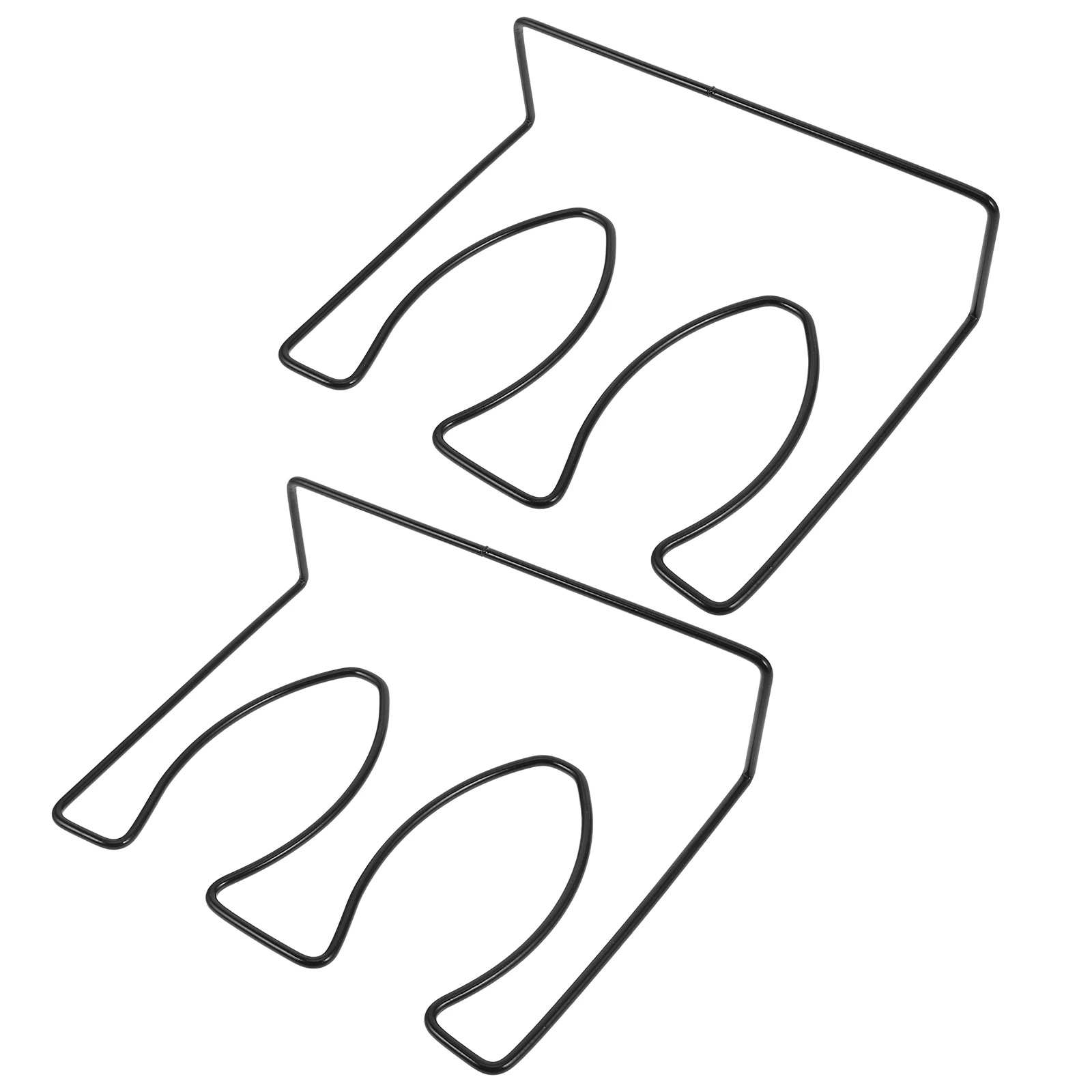 

2 Pcs Rack Door ganizer Long Boot Storage Wall Mount Behind Door Space Shoe Rack ganizer Saver Closet Wire Metal Bamboo