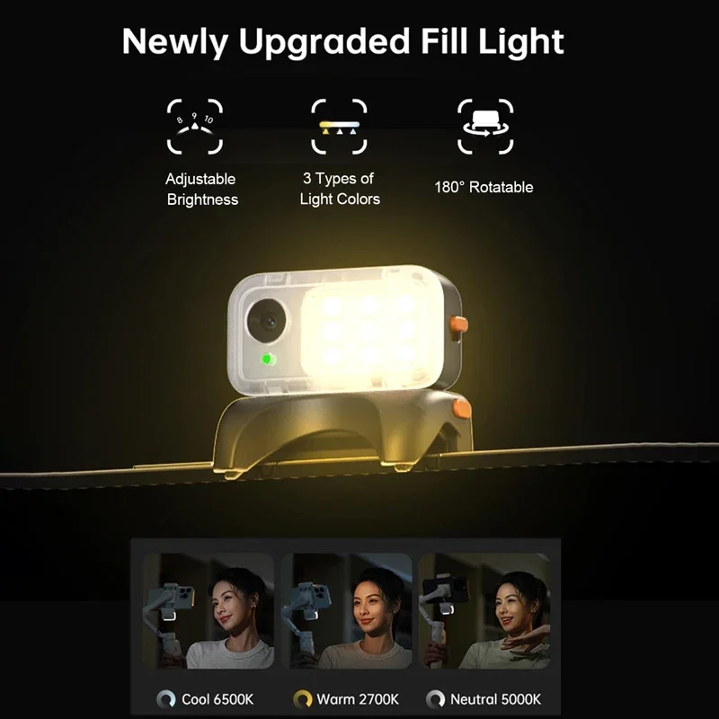 Hohem iSteady V3 الهاتف الذكي استقرار Ai تتبع الوجه 3-Axis الهاتف Gimbal استقرار المدمج في Selfie عصا آيفون 16/سامسونج