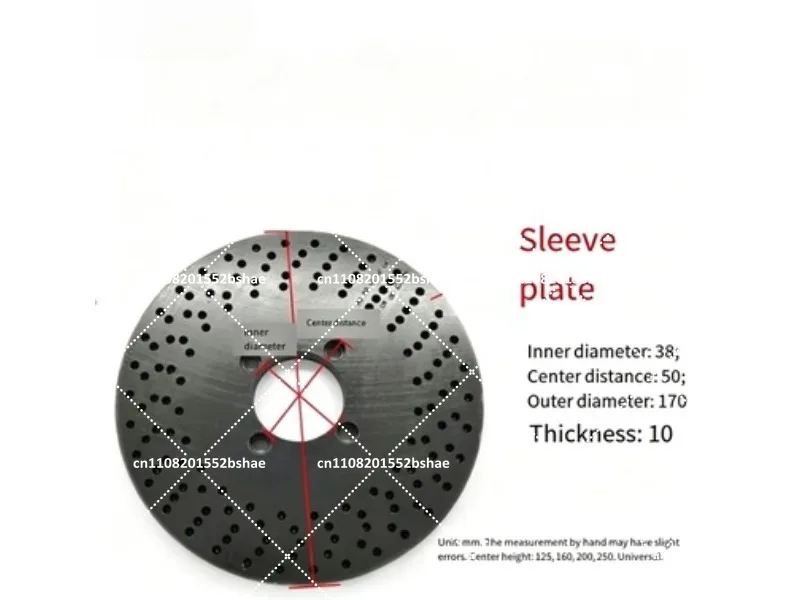 Indexing head plate with center height 80/100/125/160/200 for milling machine