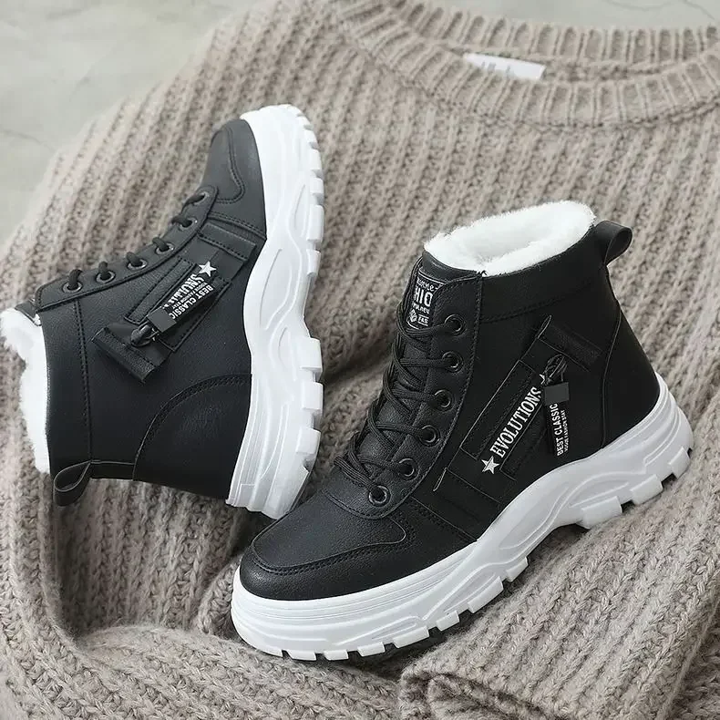 Cotton Shoes Children\'s Winter 2024 New Winter Large Casual Plush Winter Shoes Korean Edition Versatile Student Women\'s Shoes