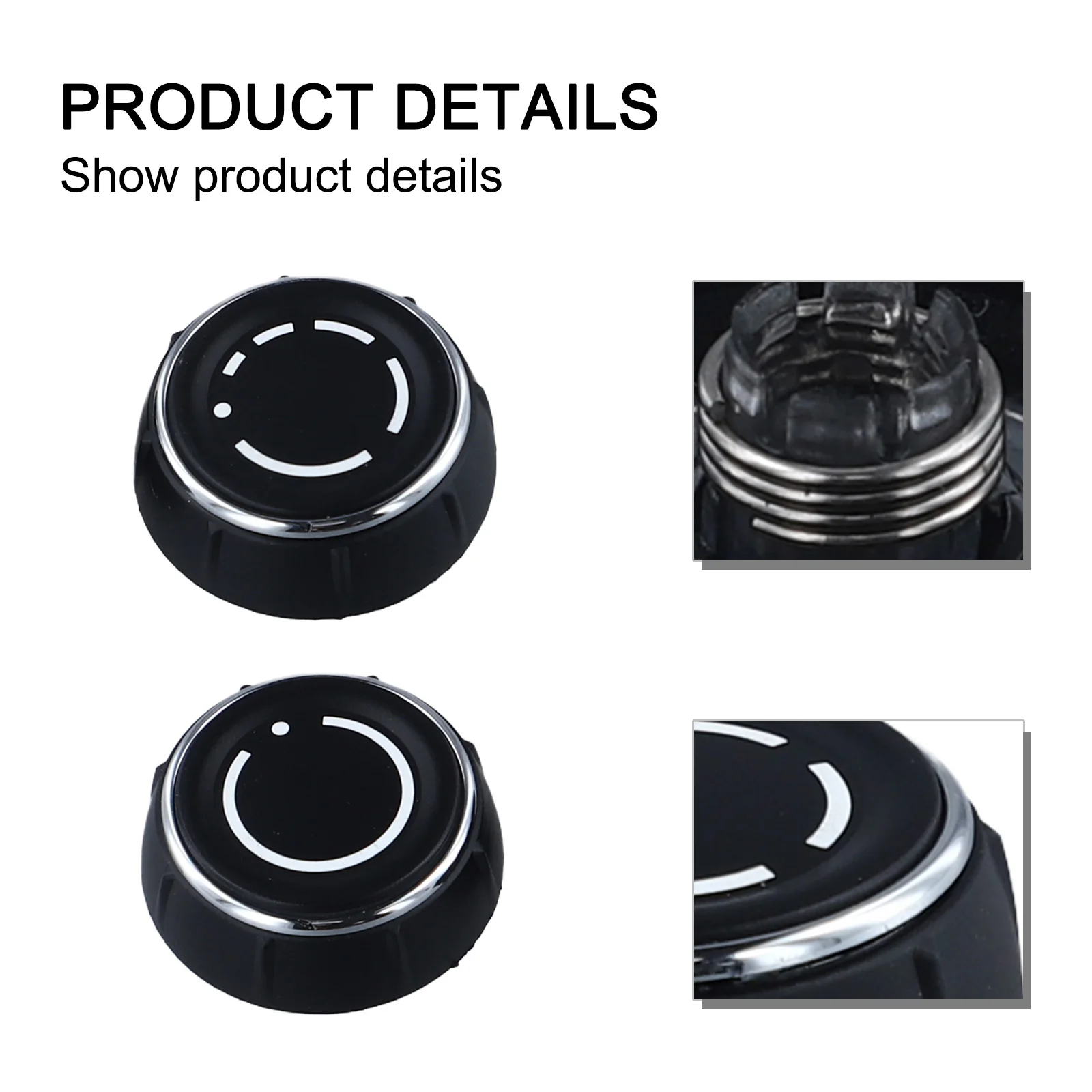 

1 Pair Left Right Car Dash Volume Control Knob Cover For Cayman 2012-2016 97064293001 Automobile Interior Accessories