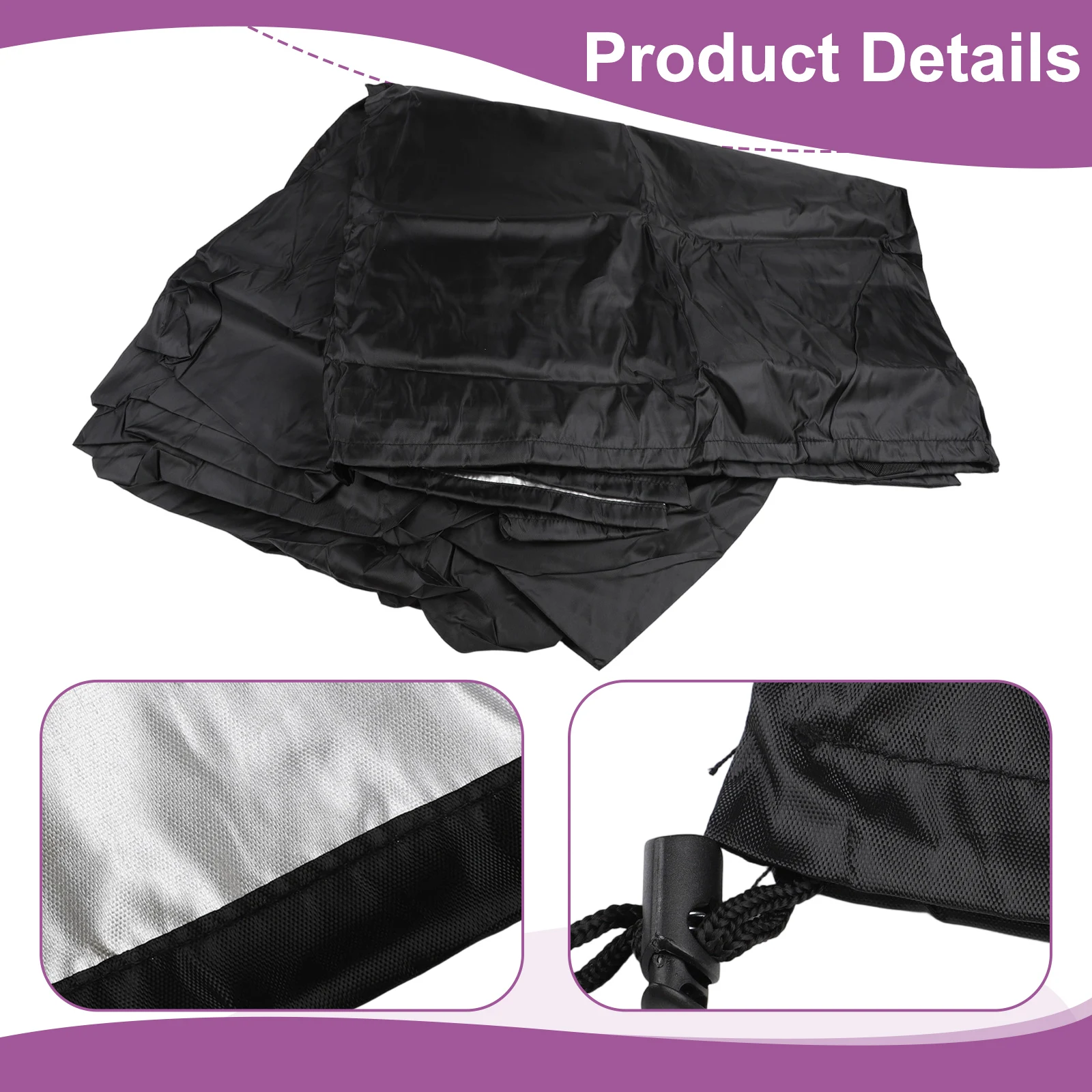 

Weatherproof Hang Bed Cover for 12FT Stand For Durable 210D PU Oxford Fabric Outdoor Protective Cover with Vent and Drawstring