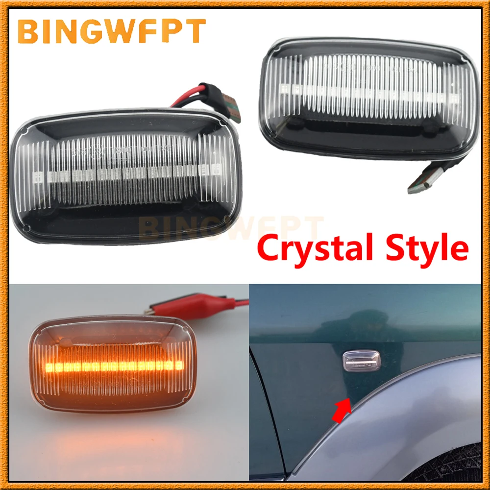 

2 шт. для Toyota Landcruiser Land cruiser 70 80 100 Series 1998-2007 светодиодные боковые габаритные огни динамический указатель поворота индикатор
