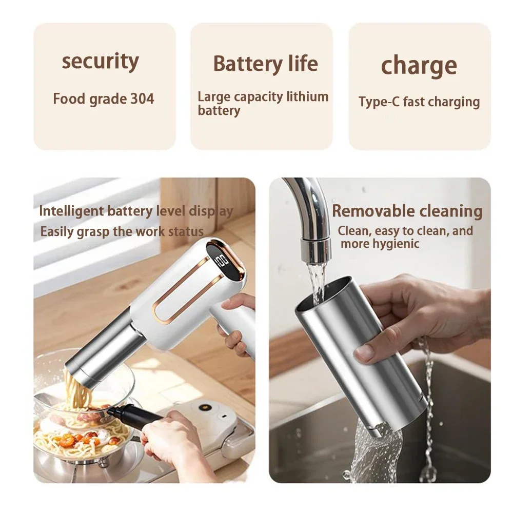 Multi Functional Handheld Noodle Press Gun Electric Intelligent Portable Travel Kitchen Easy To Clean Noodle Machine 국수뽑는기계