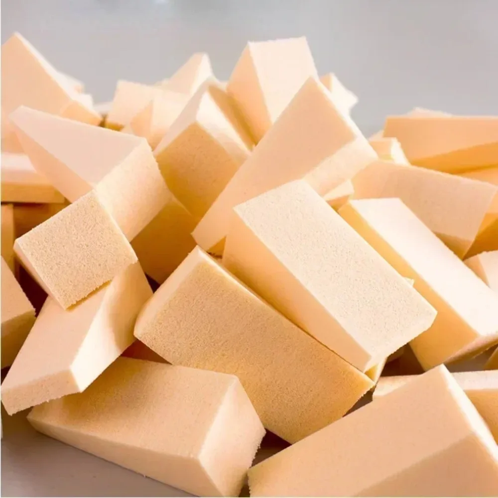 10/20/50/100 unidades/triângulo seco molhado uso esponja de maquiagem rosto fundação corretivo bb creme em pó mistura manchas ferramentas de sopro