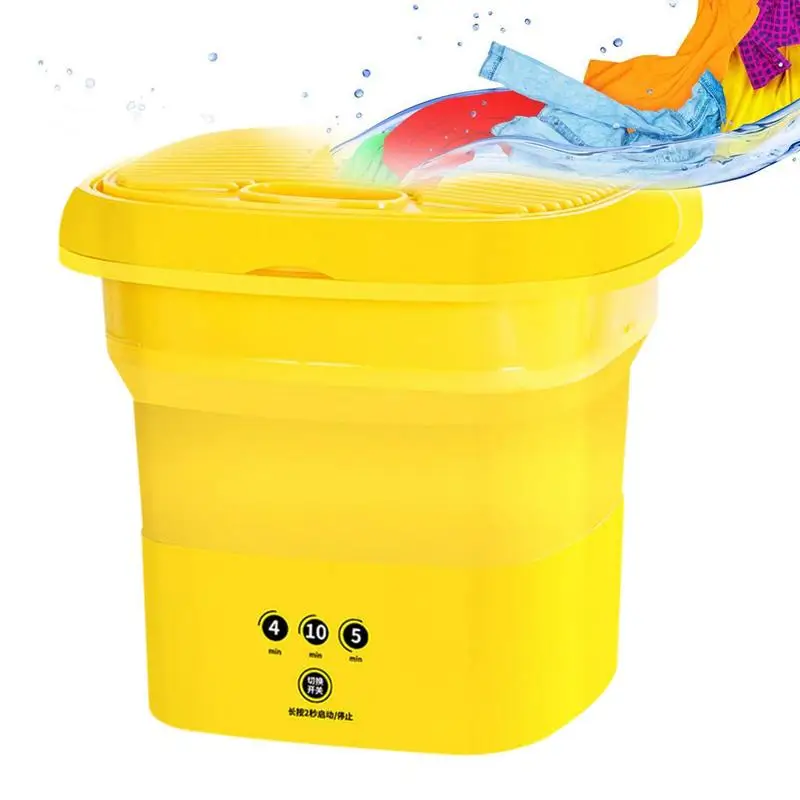 Small Portable Washer Yellow Duck Washer Machine For Underwear Powerful Motor Clothes Washing Supplies For Apartment Dorm