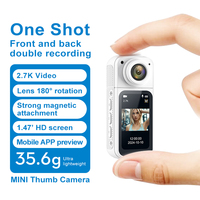 2.7K HD Mini Body Camera WiFi Sports DV Video Recorder Portable Wearable Magnetic Thumb Action Camera Bike Small Camcorder