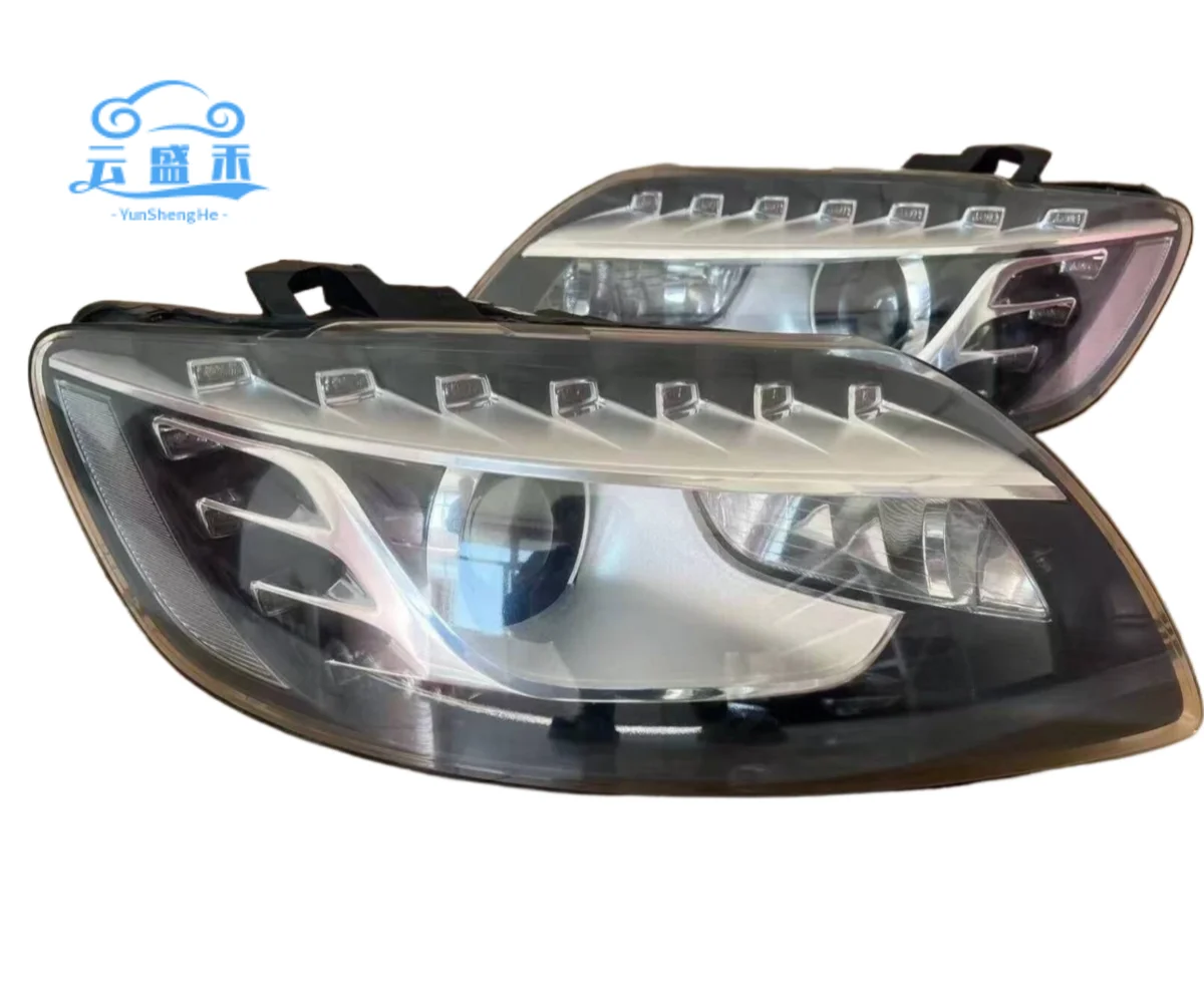 مجموعة مصابيح أمامية LED بيضاء عالية الجودة 12 فولت لـ Q7 10-15 تركيب منخفض ترقية تكوين عالي درجة حرارة اللون 6000K #3