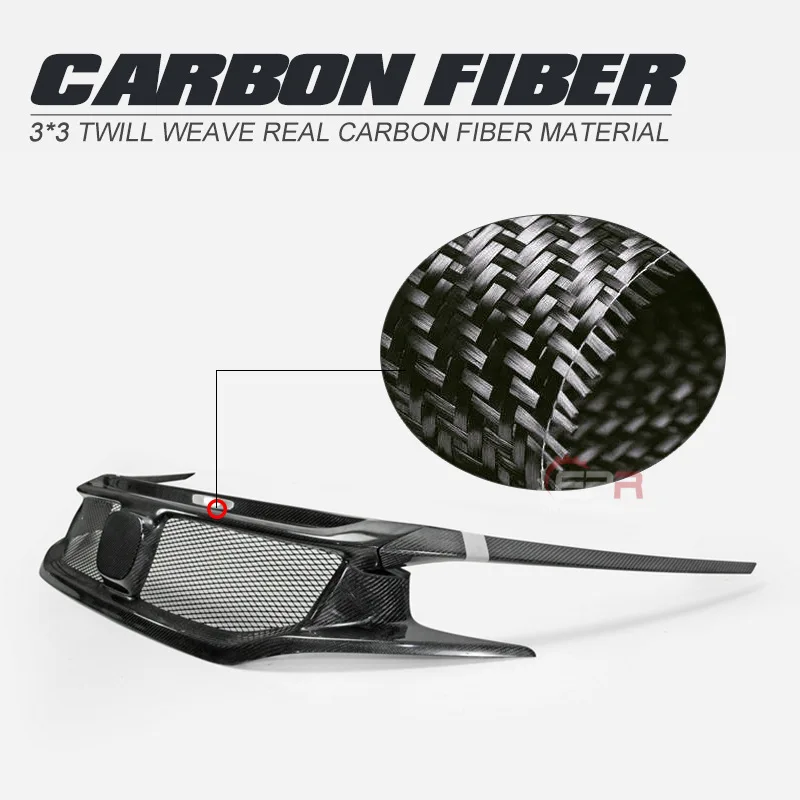 

SAAR Compatible with Honda 10th Gen Civic FC Carbon Fiber Modification Parts KG Style Front Bumper Grille Replacement Headlight