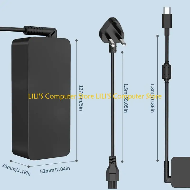 

A52B 100W Laptop Power Adapter 20V 5A USB C Plug Charging Adapter for P43s P51s P52s