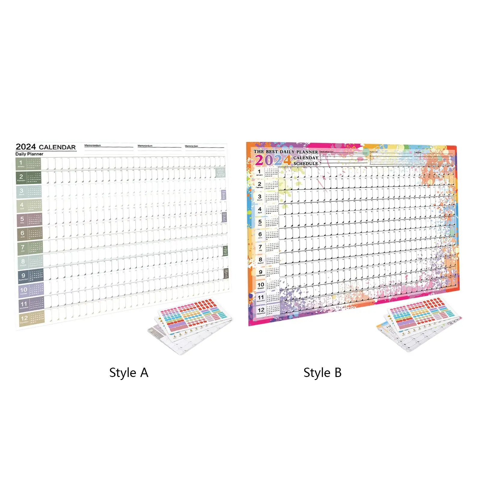 Yearly Wall Planner 2024 Large Memo Board for Home And Office Organization