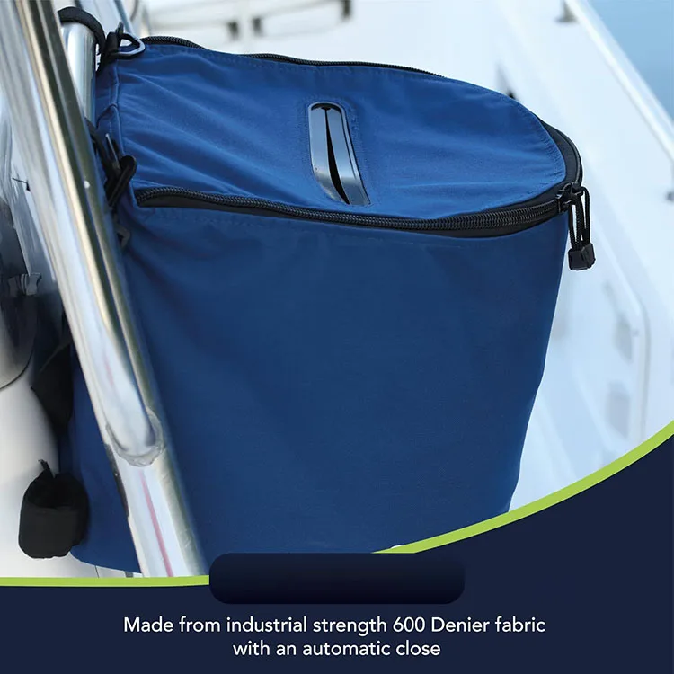 Portable Kayaking Trash Can Durable Polyester Boating Storage Bag Camping Beach Fishing Collapsible Storage Bag