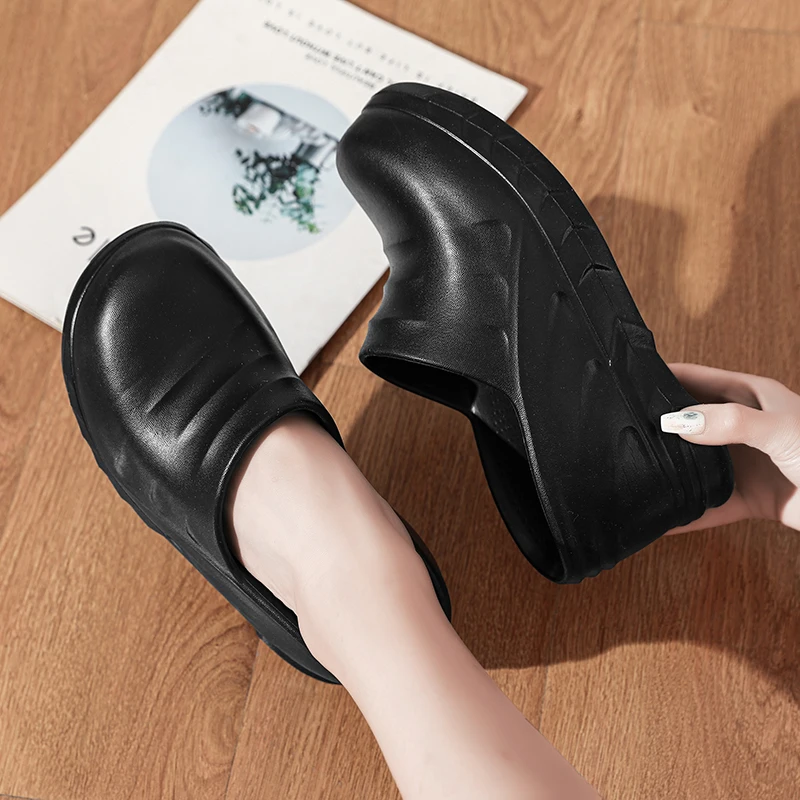 Baotou – pantoufles décontractées et confortables pour femmes, chaussures d\'été à talons hauts, respirantes et à la mode