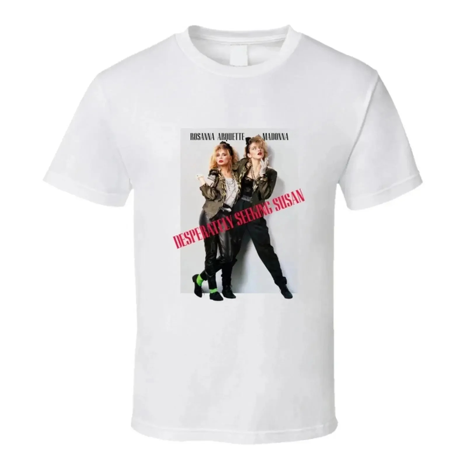 Desperately Seeking Susan Madonna 1980s Movie Retro T Shirt vintage Washed Top For Everyday Wear Stylish Stretched fashion