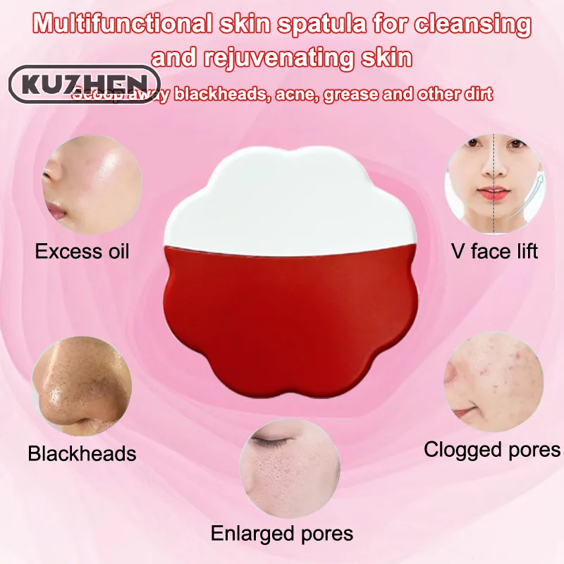 Mini depurador de piel, espátula facial portátil, herramienta de limpieza profunda exfoliante, eliminador de espinillas con cubierta, limpiador de poros