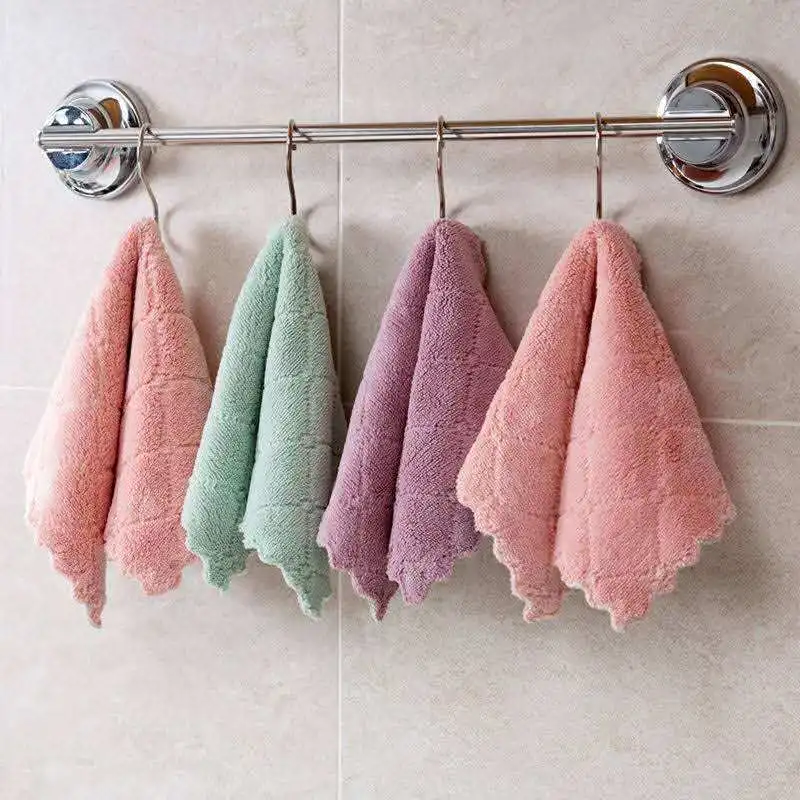 5pcs Super Absorbent Microfiber Kitchen Dish Cloth High-efficiency Tableware Household Cleaning Towel Kitchen Tools Gadgets 25cm