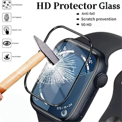 2Pcs 3D Transparent Full Glue Cover Tempered Glass For Apple Watch 10 42MM 46MM iWatch Series 7 8 9 45MM Screen Protector Film