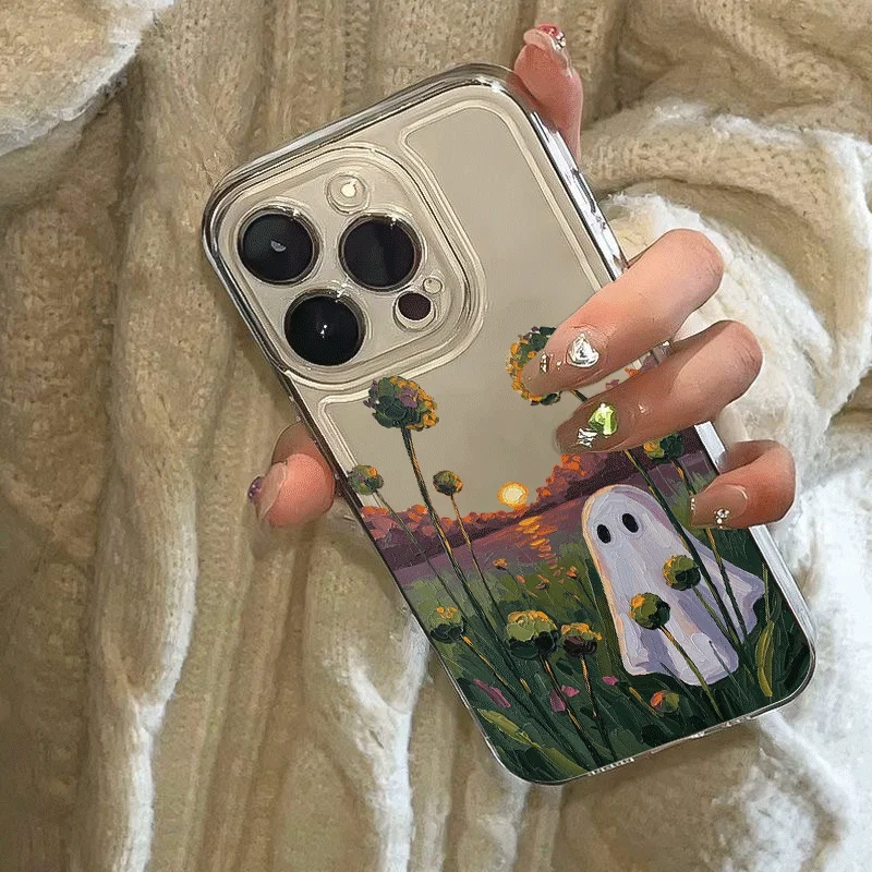 Coque de téléphone à motif fantôme amusant et mignon pour Xiaomi Redmi Note 15 14 Pro Plus 13 12 11 15C 14C 13C, halloween, couvertures souples transparentes