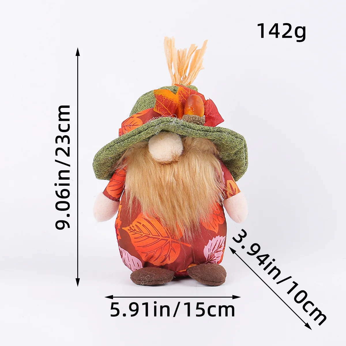 Harvest Festival Leaf Litter Doll Cute Faceless Old Man Doll Standing Dwarf Rudolph Doll Tabletop Decoration Supplies